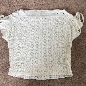 Elegant White Lace Women's Top